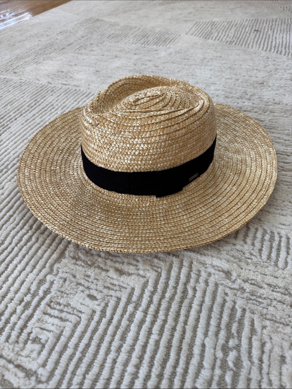 Brixton Joanna Straw Sun Hat with Black Band - Women's Beach Hat NWT